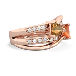 Citrine Bowtie 14K Rose Gold ring R2360