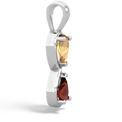 Citrine Infinity 14K White Gold pendant P5050