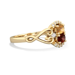 Citrine Love Nest 14K Yellow Gold ring R5860