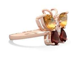 Citrine Butterfly 14K Rose Gold ring R2215