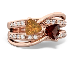 Citrine Bowtie 14K Rose Gold ring R2360