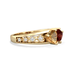 Citrine Heart To Heart 14K Yellow Gold ring R3342