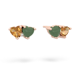 Citrine Sweethearts 14K Rose Gold earrings E5260