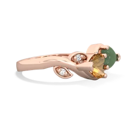 Citrine Floral Elegance 14K Rose Gold ring R5790