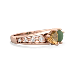 Citrine Heart To Heart 14K Rose Gold ring R3342