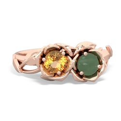 Citrine Rose Garden 14K Rose Gold ring R5510