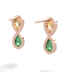 Citrine Infinity 14K Rose Gold earrings E5050