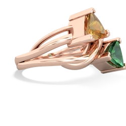 Citrine Split Band Swirl 14K Rose Gold ring R2341