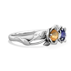 Citrine Rose Garden 14K White Gold ring R5510