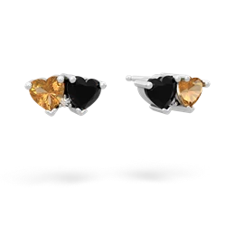 Citrine Sweethearts 14K White Gold earrings E5260