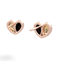 Citrine 'Our Heart' 14K Rose Gold earrings E5072