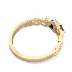 Citrine Heart To Heart Braid 14K Yellow Gold ring R5870