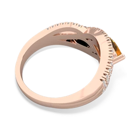 Citrine Diamond Rivers 14K Rose Gold ring R3070