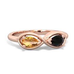 Citrine Infinity 14K Rose Gold ring R5050