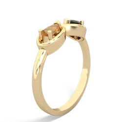 Citrine Infinity 14K Yellow Gold ring R5050