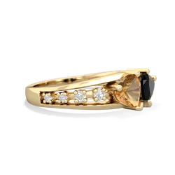 Citrine Heart To Heart 14K Yellow Gold ring R3342