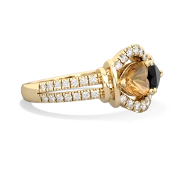 Citrine Art-Deco Keepsake 14K Yellow Gold ring R5630