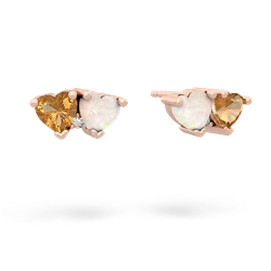 Citrine Sweethearts 14K Rose Gold earrings E5260