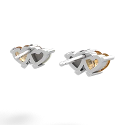 Citrine Sweethearts 14K White Gold earrings E5260