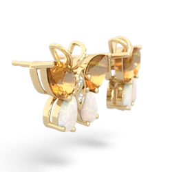 Citrine Butterfly 14K Yellow Gold earrings E2215