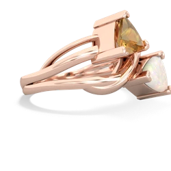 Citrine Split Band Swirl 14K Rose Gold ring R2341