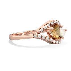 Citrine Mother And Child 14K Rose Gold ring R3010