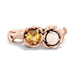 Citrine Rose Garden 14K Rose Gold ring R5510