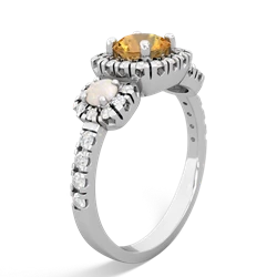 Citrine Regal Halo 14K White Gold ring R5350