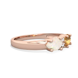 Citrine Pear Bowtie 14K Rose Gold ring R0865