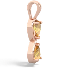 Citrine Infinity 14K Rose Gold pendant P5050