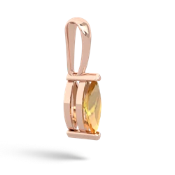 Citrine 8X4 Marquise 14K Rose Gold pendant P1701