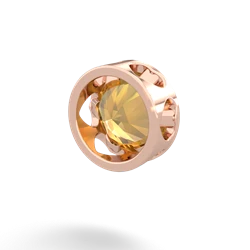 Citrine 8Mm Slide 14K Rose Gold pendant P3788