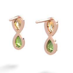 Citrine Infinity 14K Rose Gold earrings E5050