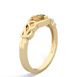 Citrine Celtic Love Knot 14K Yellow Gold ring R5420