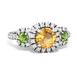 Citrine Regal Halo 14K White Gold ring R5350