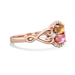 Citrine Love Nest 14K Rose Gold ring R5860