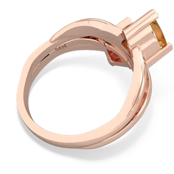 Citrine Split Band Swirl 14K Rose Gold ring R2341