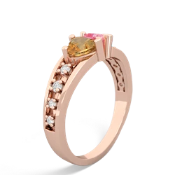 Citrine Heart To Heart 14K Rose Gold ring R3342