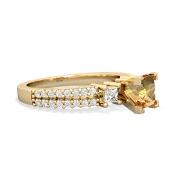 Citrine Classic 5Mm Square Engagement 14K Yellow Gold ring R26435SQ