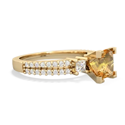 Citrine Classic 6Mm Princess Engagement 14K Yellow Gold ring R26436SQ