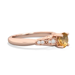 Citrine Antique Elegance 14K Rose Gold ring R3100