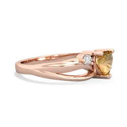 Citrine Split Band Swirl 14K Rose Gold ring R2130