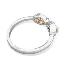 Citrine Infinity 14K White Gold ring R5050