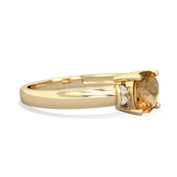 Citrine Simply Elegant Cushion 14K Yellow Gold ring R2489