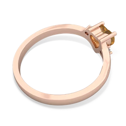 Citrine Delicate Heart 14K Rose Gold ring R0203