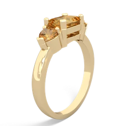 Citrine Three Stone 14K Yellow Gold ring R5235