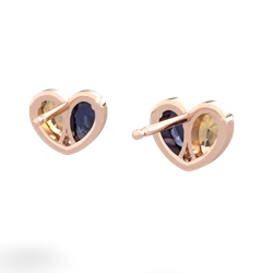 Citrine 'Our Heart' 14K Rose Gold earrings E5072