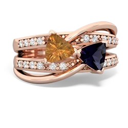 Citrine Bowtie 14K Rose Gold ring R2360