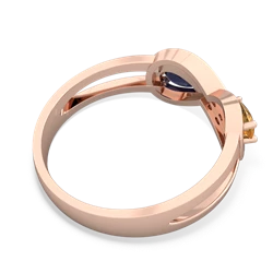 Citrine Diamond Infinity 14K Rose Gold ring R5390