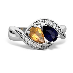 Citrine Summer Winds 14K White Gold ring R5342